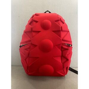 MadPax Blok Full Pack Red 3D Geometric Textured Kids Backpack School Bag